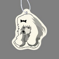 Paper Air Freshener Tag W/ Tab - Poodle Dog's Head